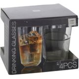 Excellent Houseware Whisky glazen - 8x - transparant - 360 ml 8x13 cm