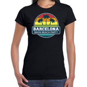 Barcelona zomer t-shirt / shirt Barcelona bikini beach party zwart voor dames - Feestshirts