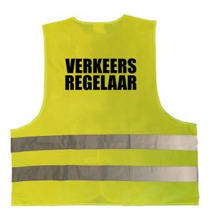 Geel veiligheidshesje verkeersregelaar voor volwassenen - Veiligheidshesje