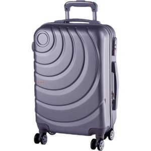 Cabine trolley koffer met zwenkwielen 33 liter zilver - Handbagage koffers
