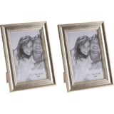 2x Gouden glanzende fotolijsten/fotoframes 14 x 19 cm - Fotolijsten