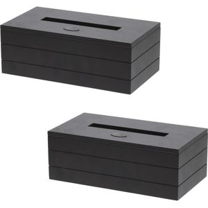 Perth zijde Beweren Tissuedoos/tissuebox zwart rechthoekig van mdf 25 x 13 x 9 cm -  Tissuehouders kopen? Vergelijk de beste prijs op beslist.nl
