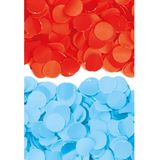 600 gram rood en blauwe papier snippers confetti mix set feest versiering - Confetti