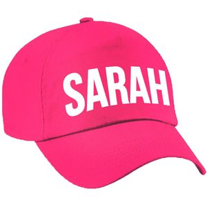 Sarah cadeau pet /cap roze voor dames - Verkleedhoofddeksels