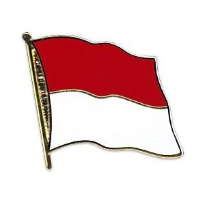 Pin speld vlag Indonesie 20 mm - Decoratiepin/ broches