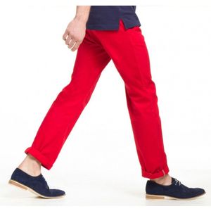 Cherry rode heren broek van katoen - Chino broeken