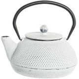 Items Kitchen Theepot Oriental - gietijzer - 1300 ml - antiek wit - Theepotten