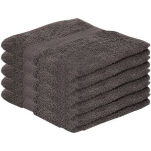 5x Jassz grijze handdoeken 50 x 100 cm - Badhanddoek