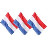 3x Vlaggen Nederland 100 x 150 cm - Vlaggen