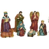 Kerststal beelden/kerstbeelden - Set 10x stuks - tot 13 cm - polyresin - Kerststallen