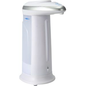 Zeep/geldispenser met sensor wit 330 ml - Badkamer/keuken zeep dispenser