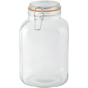 Esschert Design Voorraadpotten/bewaarpotten - 3L - glas - beugelsluiting - D15 x H24 cm