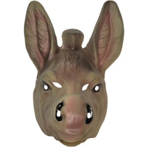 Plastic carnaval/verkleed ezel dieren masker voor volwassenen - Verkleedmaskers