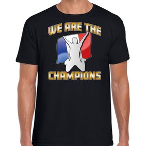 Verkleed T-shirt voor heren - Frankrijk - zwart - voetbal supporter - themafeest - Feestshirts