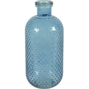 Countryfield Bloemenvaas Cactus Dots - blauw transparant - glas - D15 x H35 cm