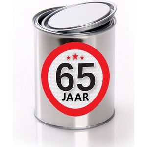 Cadeaublik 65 jaar - Fopartikelen