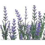Lavendel kunstplant - kunststof - paars - 18 x 10 x H43 cm - Kunstplanten
