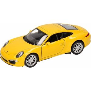 Speelgoedauto Porsche Carrera 911 S geel 12 cm - Speelgoed auto's