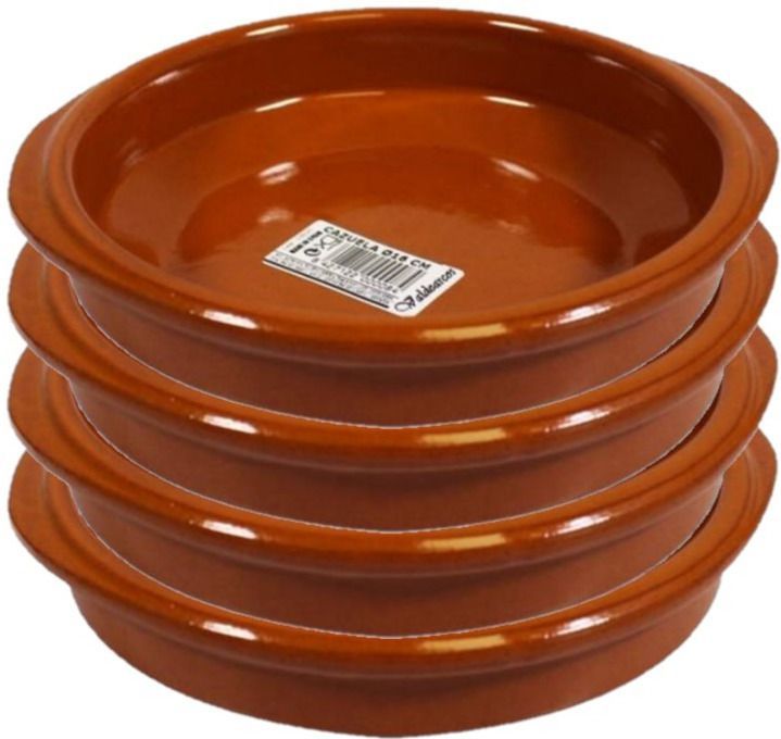 Set van 10x stuks tapas bakjes/schaaltjes Alicante met handvatten 16 cm - Tapas serveerschalen/borden/ovenschalen
