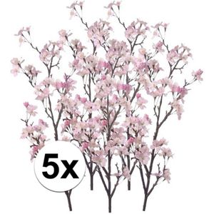 5x Appelbloesem roze kunstbloemen 104 cm