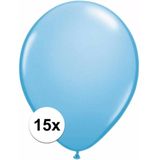 30x Helium ballonnen blauw/licht blauw 27 cm jongetje geboorte + helium tank/cilinder - Ballonnen