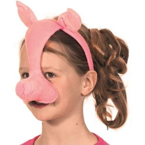Varkens party masker roze - Verkleedmaskers