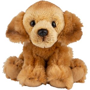 Pluche Knuffel Dieren Golden Retriever Hond 13 cm - Speelgoed Knuffelbeesten - Honden Soorten