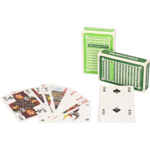Set van 4x clown games speelkaarten lichtgroen en donkergroen - Kaartspellen