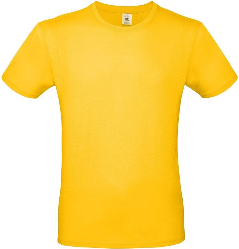 B&C - Basic T-shirt - Geel - Set van 2 - Ronde Hals - Katoen - 145 grams