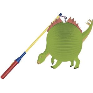 Dinosaurus feestje lampion 25 cm met lampionstokje - Feestlampionnen