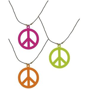 Toppers in concert Neon peace ketting - Verkleedketting