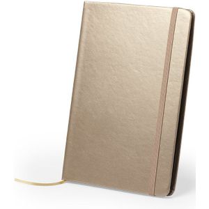 3x stuks luxe pocket schriften/notitieblok 21 x 15 cm in kleur goud - Notitieboek