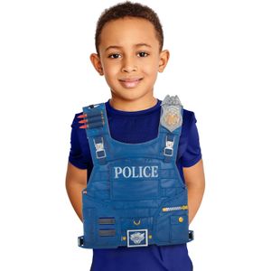 Kogelvrij politie vest verkleed speelgoed voor kinderen 42 x 30 cm - Carnavalskostuums