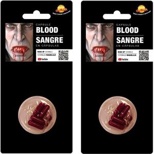 18x stuks horror kunstbloed capsules voor in de mond - Schmink