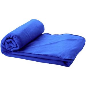 Fleece deken kobalt blauw 150 x 120 cm - Plaids