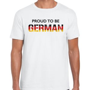 Duitsland Proud to be German landen t-shirt wit heren - Feestshirts