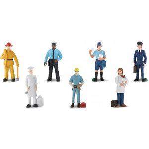 Plastic poppetjes in werkkleding - Speelfigurenset