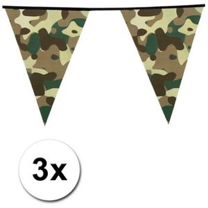 3x Camouflage slinger 6 meter - Vlaggenlijnen