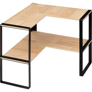 5Five Keukenrek aanrecht organiser - metaal - hout - 40 x 40 x 35 cm - opbergrek