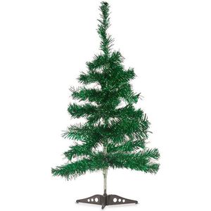 Kleine glitter groen kerstboom van 60 cm - Kunstkerstboom