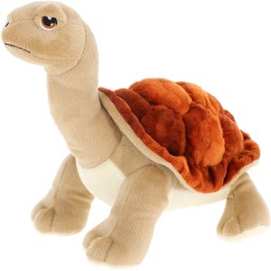 Keel Toys pluche Land schildpad knuffeldier - bruin/beige - lopend - 25 cm - Knuffeldier