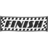 Finish/Racing feest thema versiering pakket 6-delig geblokt zwart/wit - Feestslingers