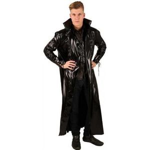 Leather look jas zwart - Carnavalskostuums