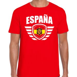 Espana landen / voetbal t-shirt rood heren - EK / WK voetbal - Feestshirts