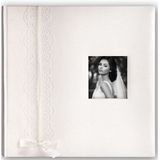 2x Luxe fotoboek/fotoalbum Luna bruiloft/huwelijk met 50 paginas wit 32 x 32 x 5 cm - Fotoalbums