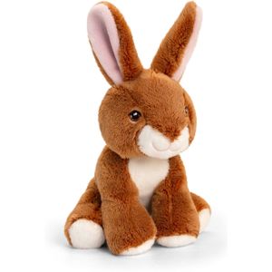 Pluche knuffel dier bruin konijn 12 cm - Knuffeldier