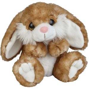 Pluche knuffel dieren Konijn van 18 cm - Speelgoed knuffels - Leuk als cadeau voor kinderen