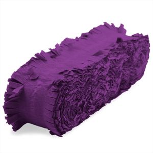 Feest/verjaardag versiering slingers paars 24 meter crepe papier - Feestslingers