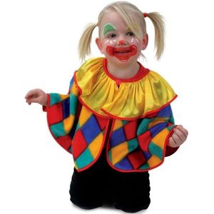 Pluche clowns poncho voor peuters - Carnavalskostuums