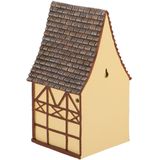 Esschert design vogelnestje/nestkastje - lichtgeel - 13.5 x 13 x 24.5 cm - Vogelhuisjes